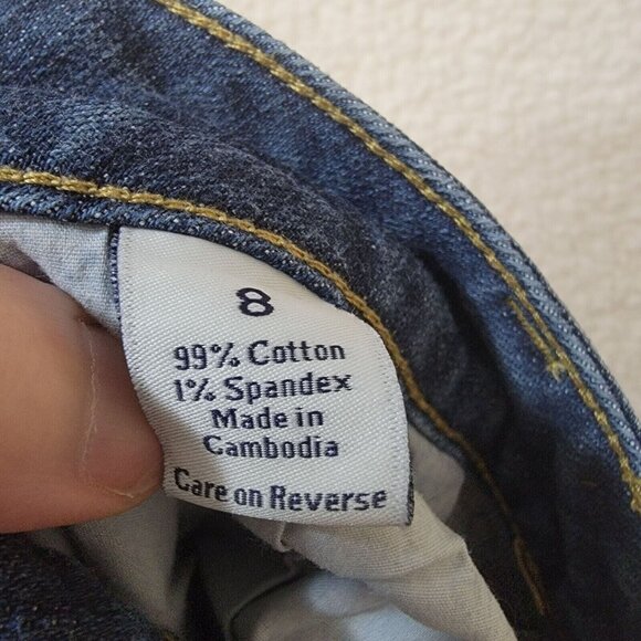 Vera Wang Jeans Womens 8 Blue 30X26 Straight Leg Maggie Stretch Cotton Midrise - Picture 9 of 10